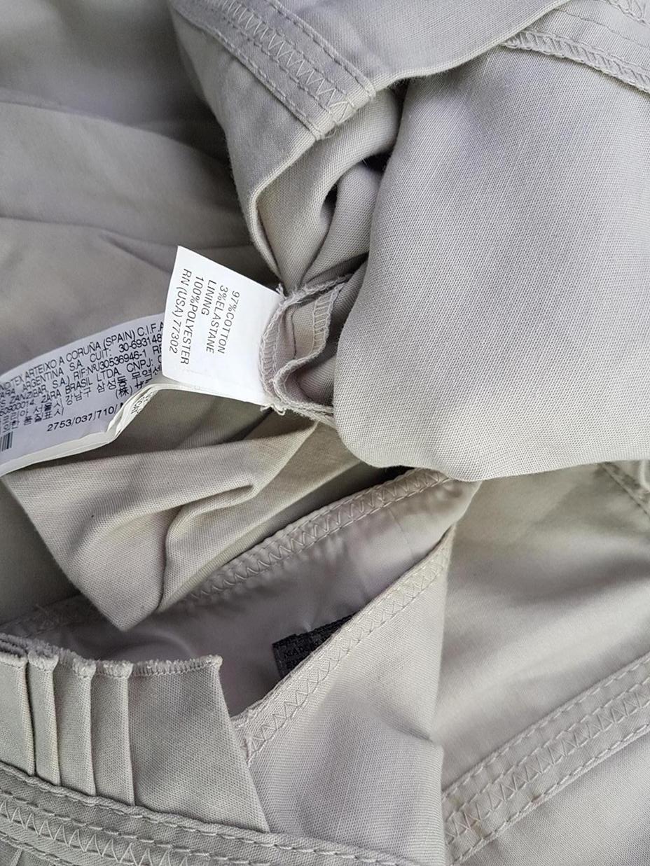 ZARA BASIC Size M Color Beżowy Okrągły dekolt Suknia Balowa Sukienka Wieczorowa Bezrękawnik Do Kolan Fabric Bawełna