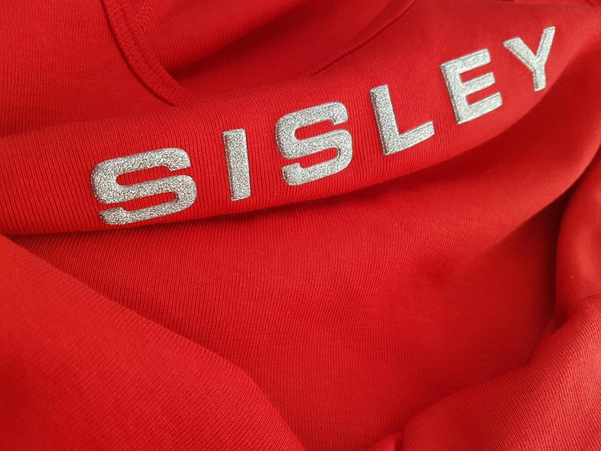 Sisley Size S Color Czerwony Dekolt U Bluzka Bezrękawnik