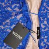 Missguided Size 38 Color Niebieski Odkryte Ramiona Sukienka Bodycon Bezrękawnik Midi