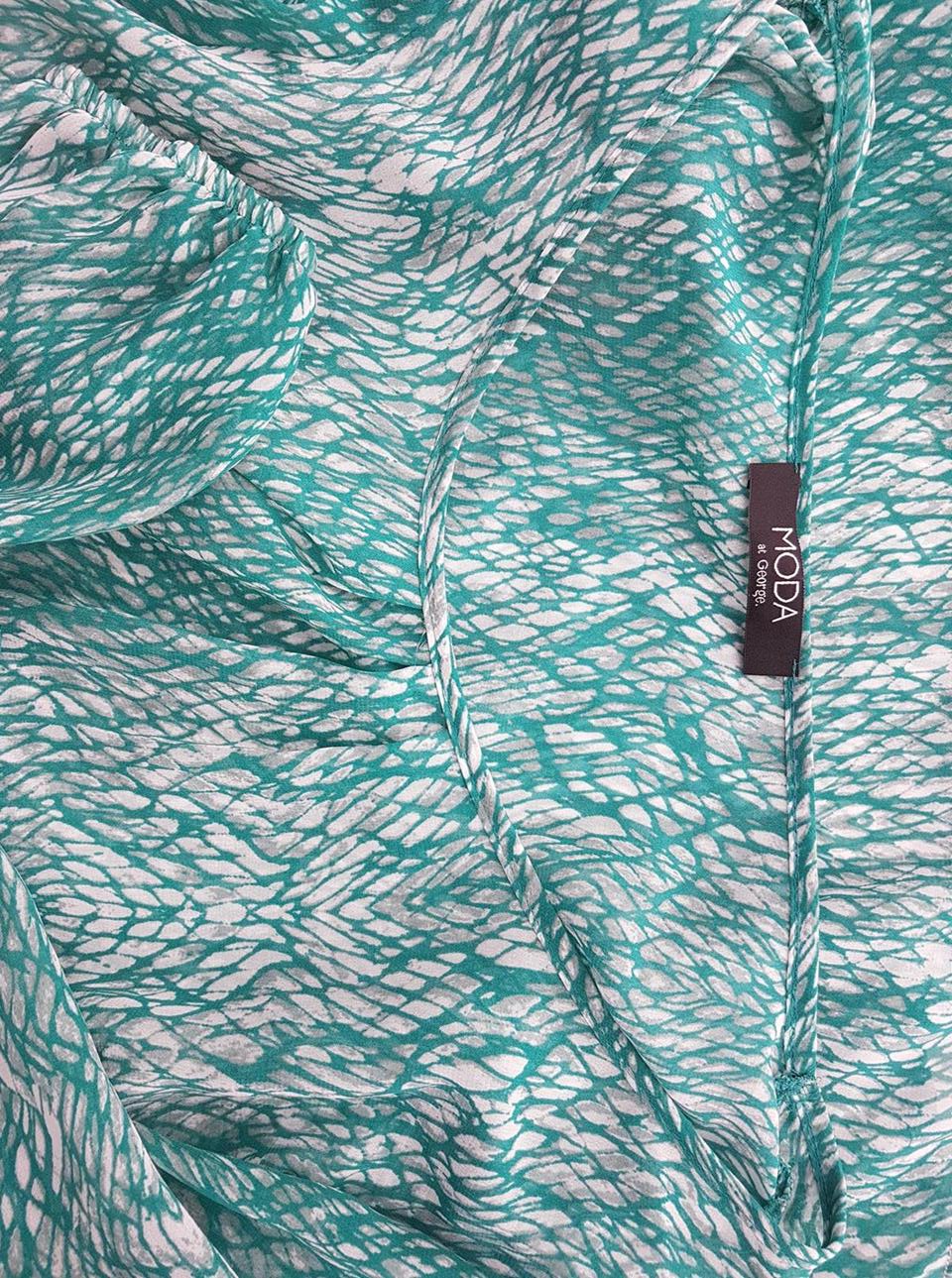 Moda at George Size M Color Zielony Okrągły dekolt Bluzka Długi rękaw