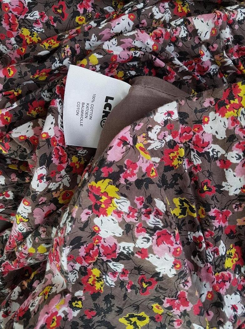 LCKR Size XS Crew Neck Sukienka Koszulowa Długi rękaw Krótka