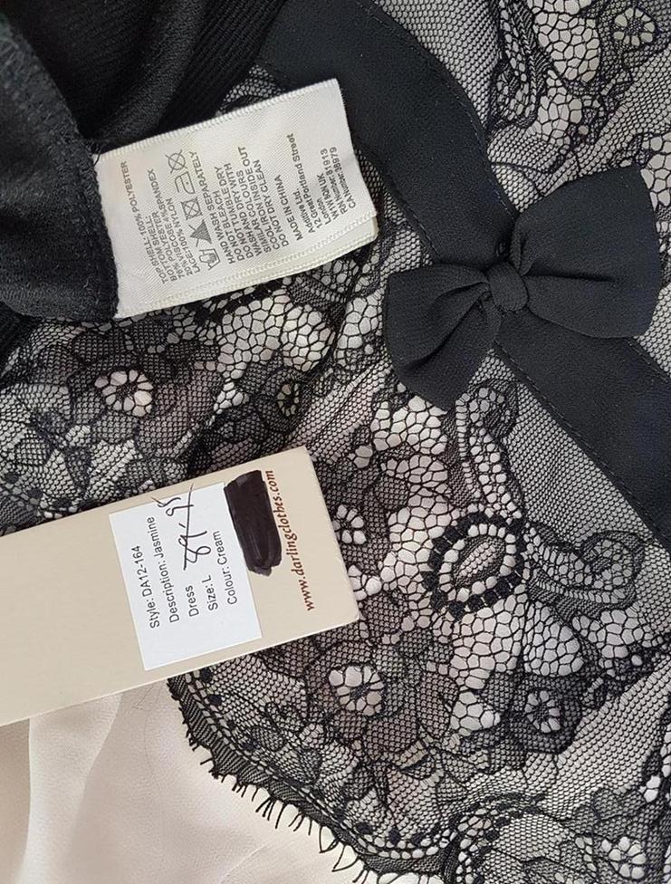 Darling Size L Color Czarny Okrągły dekolt Sukienka Elegancka Bezrękawnik Do Kolan