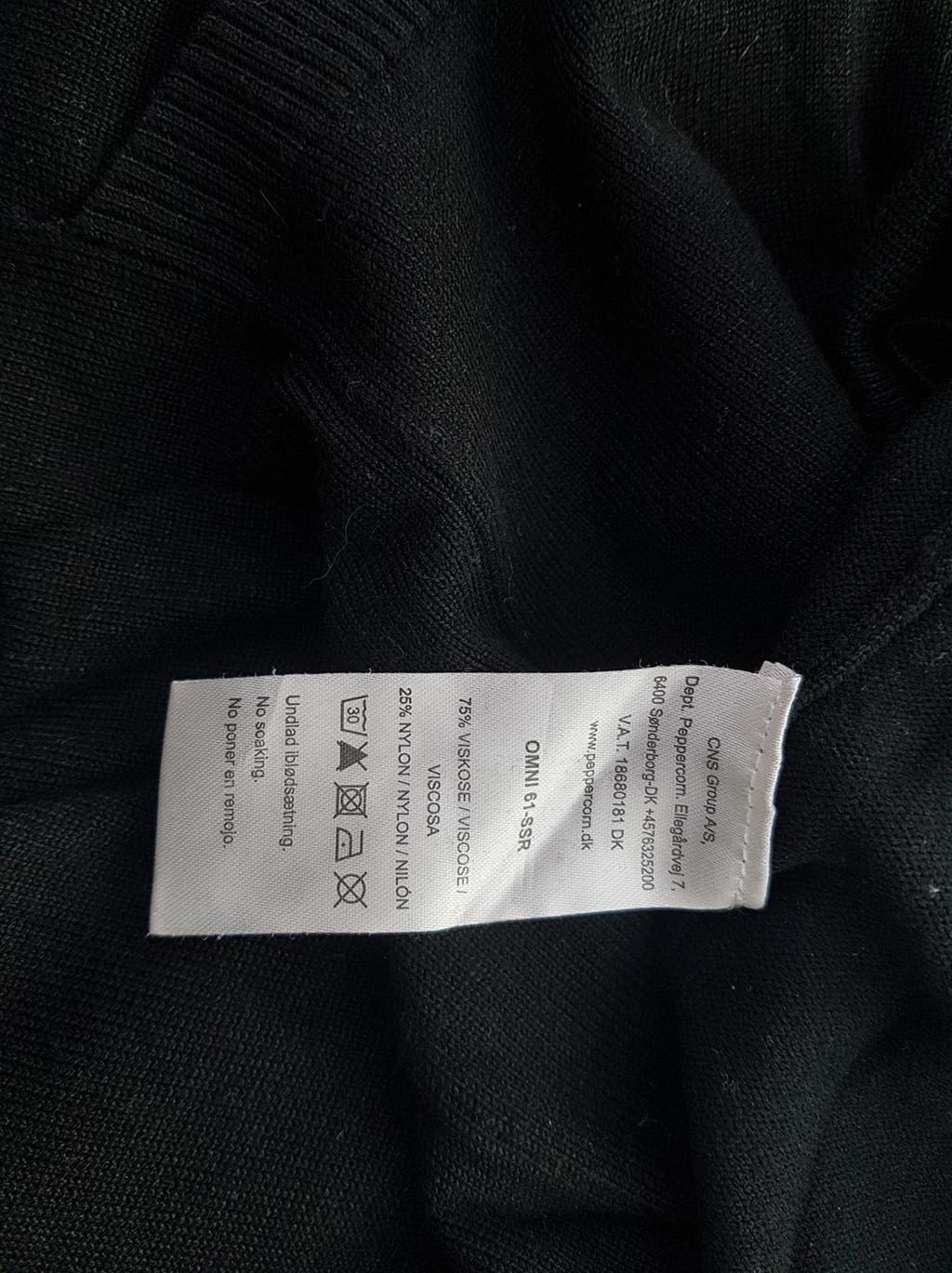 Peppercorn Size XL Color Czarny Golf Sukienka Sweterkowa Krótki rękaw Do Kolan Fabric Wiskoza