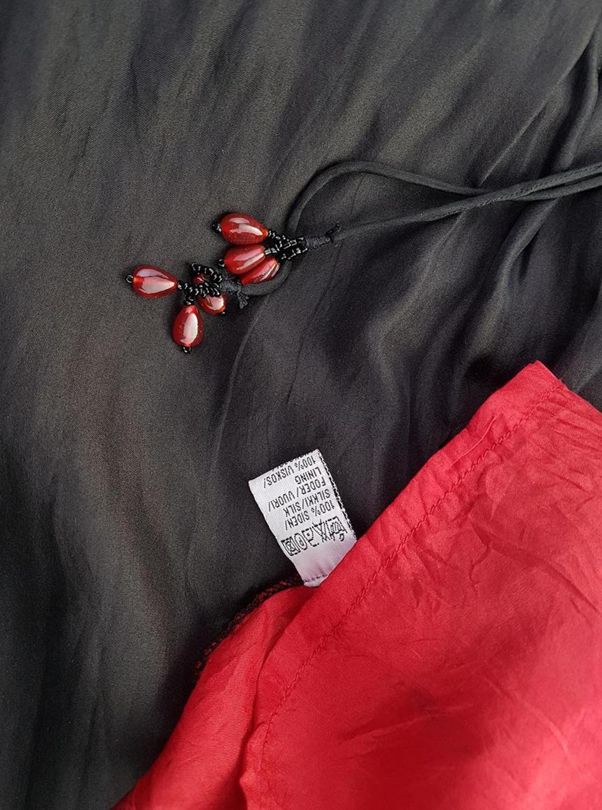 Indiska Size XS Color Czarny Halter Sukienka Letnia Bezrękawnik Do Kolan Fabric Jedwab 100%