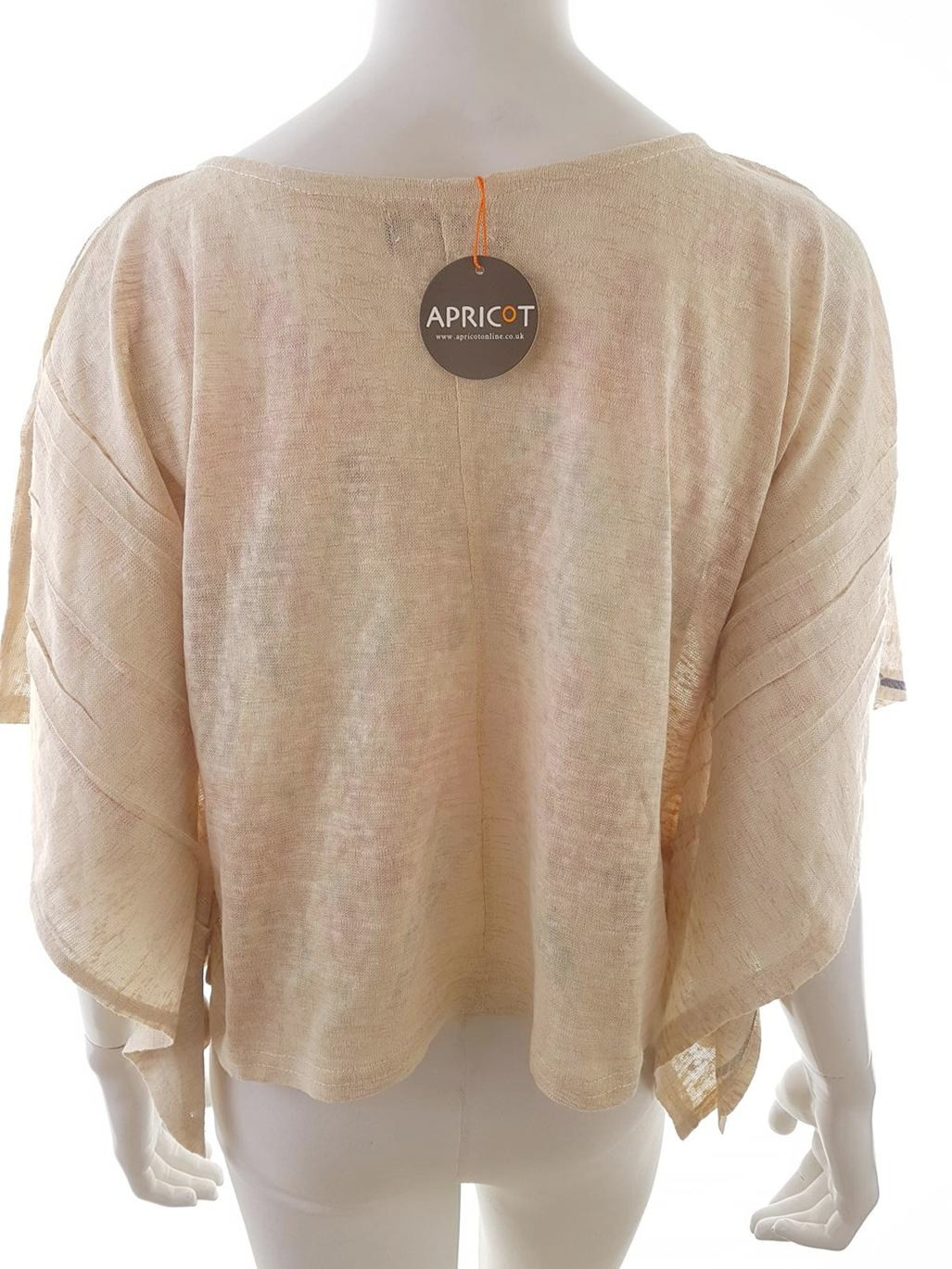 Apricot Size S/M Split Crew Neck Bluzka Krótki rękaw