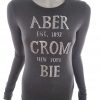 ABERCROMBIE KIDS Size 15/16 (S) Color Szary Crew Neck Bluza Długi rękaw Fabric Bawełna