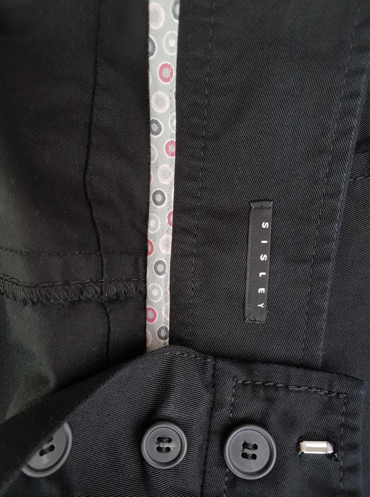 Sisley Size 38 Color Czarny Spódnica Prosta i Ołówkowa Do Kolan Fabric Bawełna