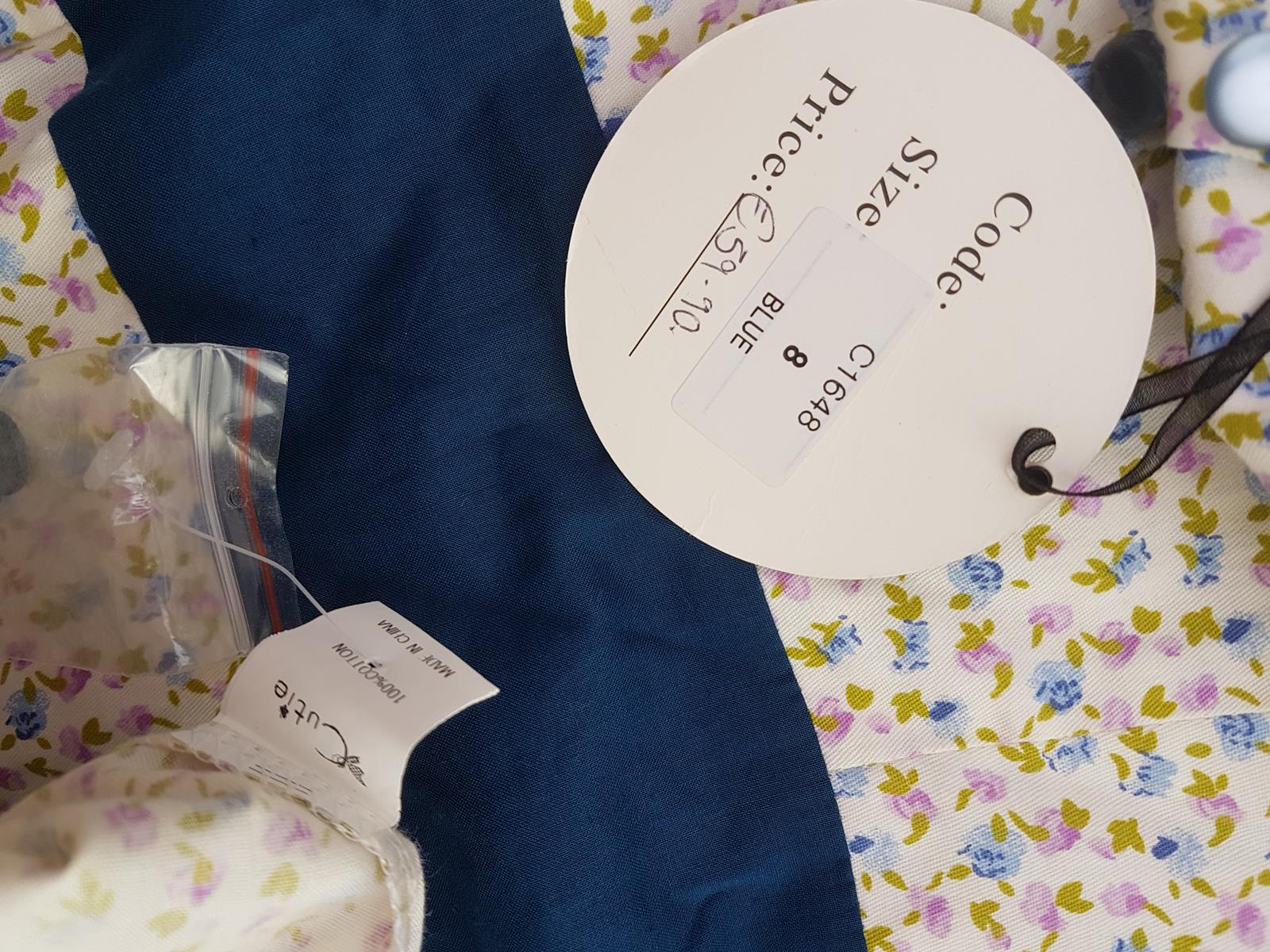 Cutie Size 8 (36) Color Beżowy Dekolt Serce Sukienka Letnia Krótki rękaw Krótka Fabric Bawełna 100%