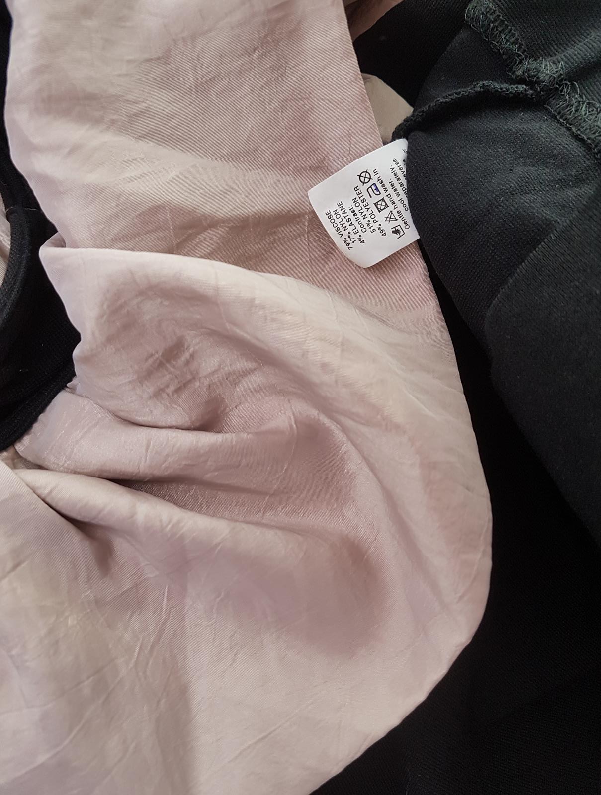 River island Size S Color Czarny Na Jedno Ramię Sukienka Ołówkowa Bezrękawnik Do Kolan Fabric Wiskoza