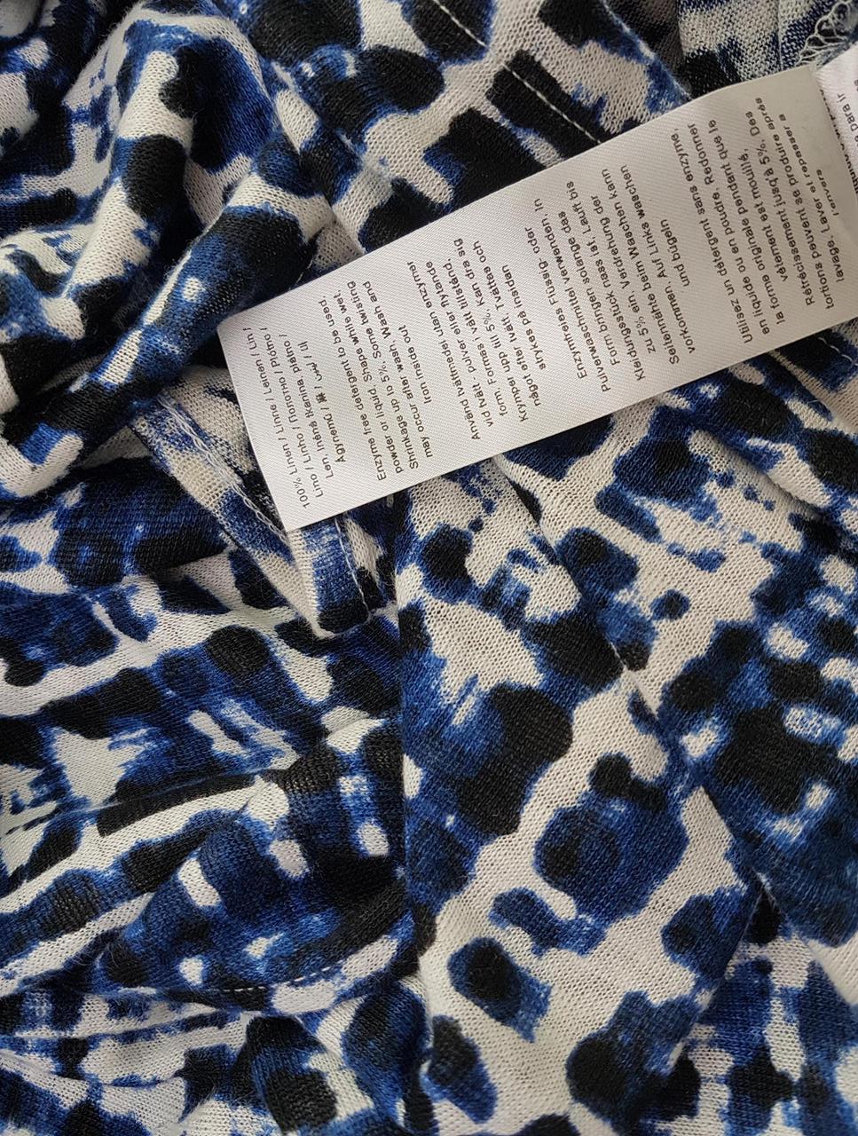 Part two Size XL Color Niebieski Okrągły dekolt Sukienka Prosta Bezrękawnik Midi Fabric Len 100%