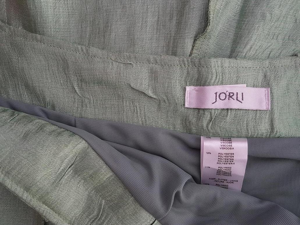 JORLI Size 38 Color Zielony Spódnica Maxi Długa Fabric Wiskoza