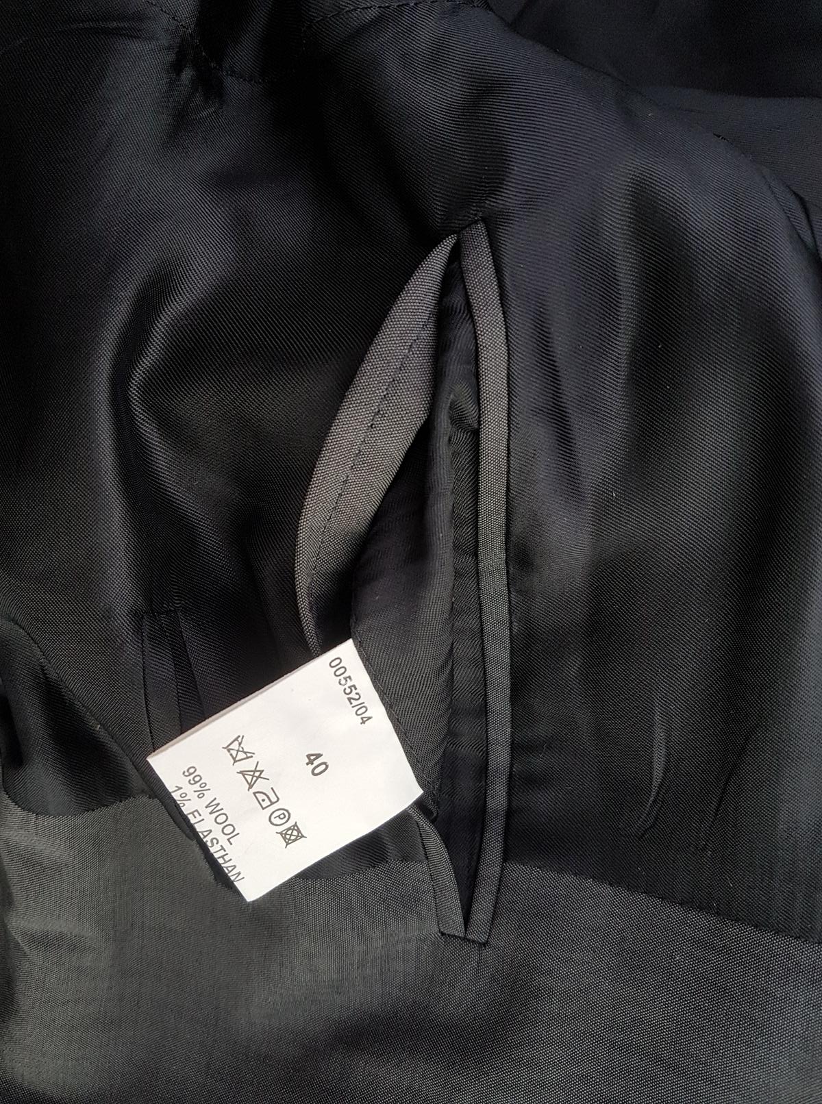 Reiss Size 40 Color Czarny Męska Marynarka Długi rękaw Fabric Wełna