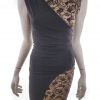 DIVA Size 38 (10) Color Czarny Okrągły dekolt Sukienka Bodycon Bezrękawnik Do Kolan