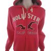 Hollister Size L Color Różowy Bluza na suwak Długi rękaw