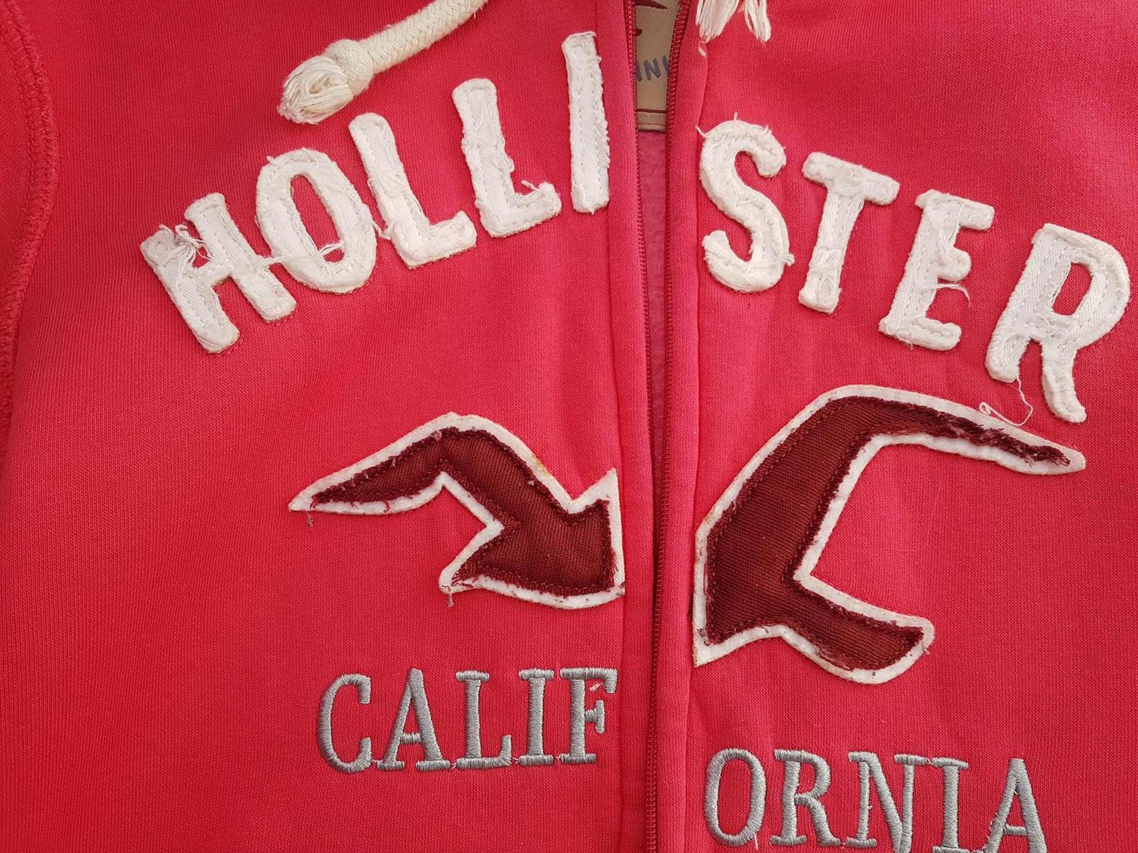 Hollister Size L Color Różowy Bluza na suwak Długi rękaw