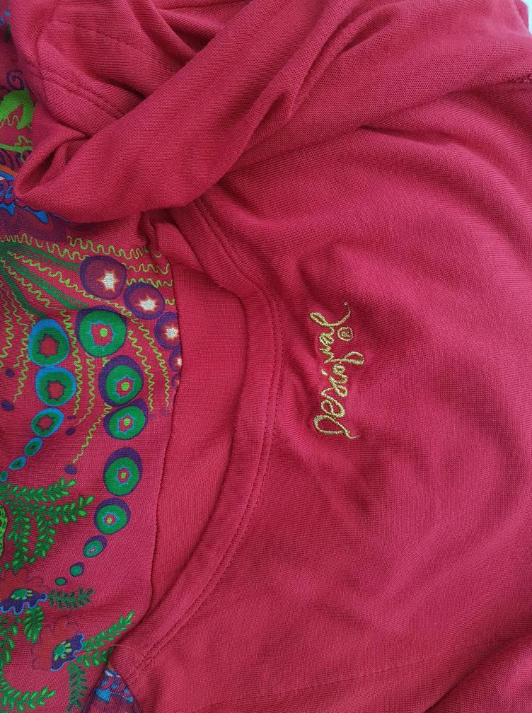 DESIGUAL Size XS Color Czerwony W łódkę Sukienka Sweterkowa Długi rękaw Do Kolan