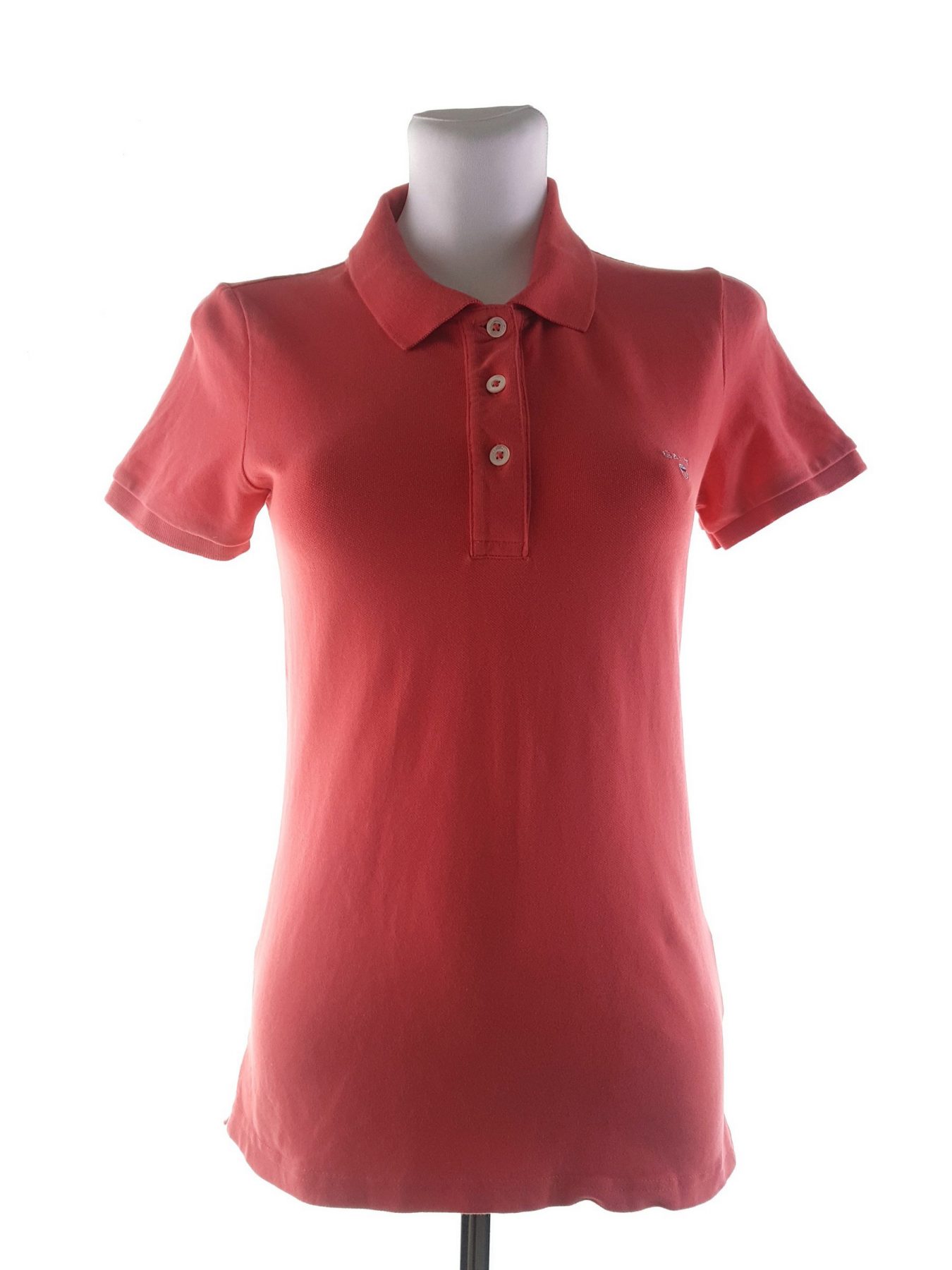 Gant Size S Color Różowy Kołnierz Koszulka Polo Krótki rękaw Fabric Bawełna