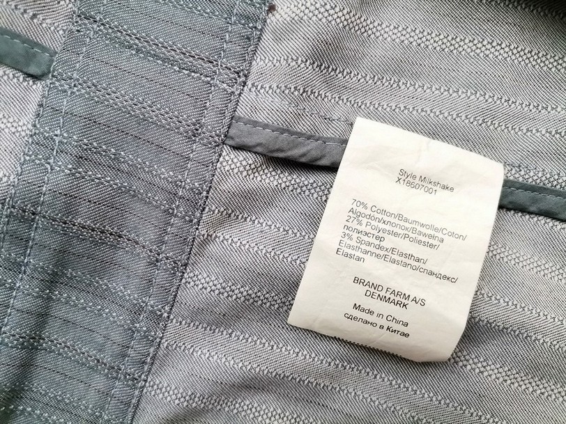 Soaked Size XL Color Niebieski Pasy Kołnierz Żakiet z zapięciem Długi rękaw Fabric Bawełna