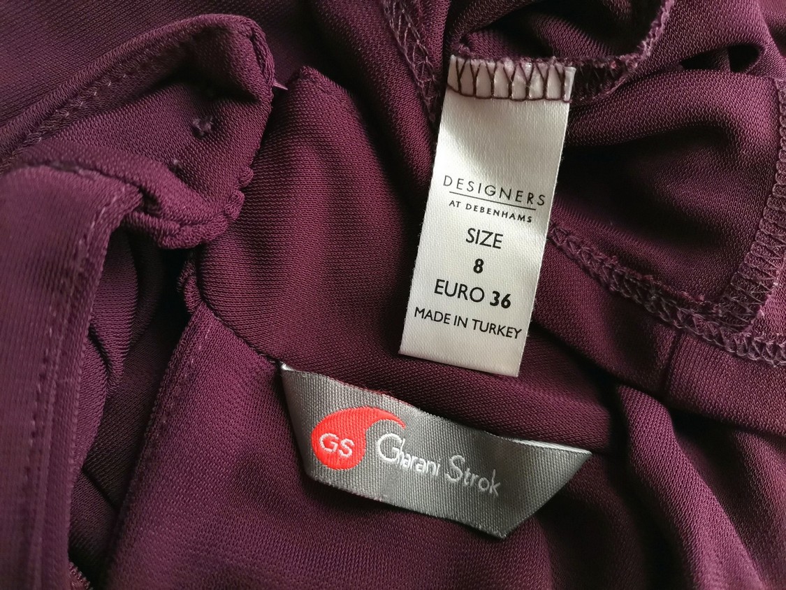 Gharani Strok Size 8 (36) Color Purpurowy W serek Bluzka Bezrękawnik