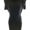 Club L Size M/L Color Czarny Okrągły dekolt Sukienka Bodycon Krótki rękaw Krótka Fabric Bawełna