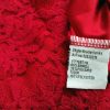 Rosebud Size XS Color Czerwony Okrągły dekolt Sukienka Sweterkowa Rękaw 3/4 Do Kolan Fabric Bawełna