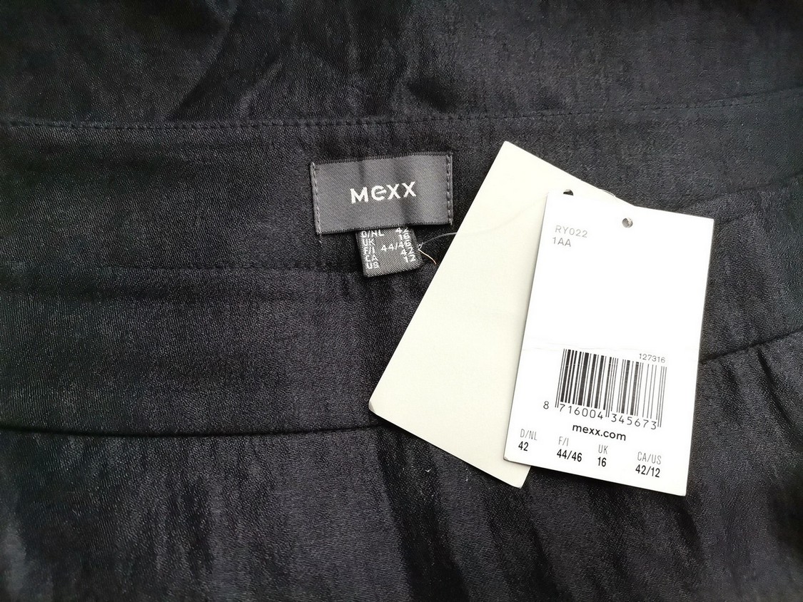 Mexx Size 42 Color Czarny Spódnica Mini Do Kolan Fabric Wiskoza