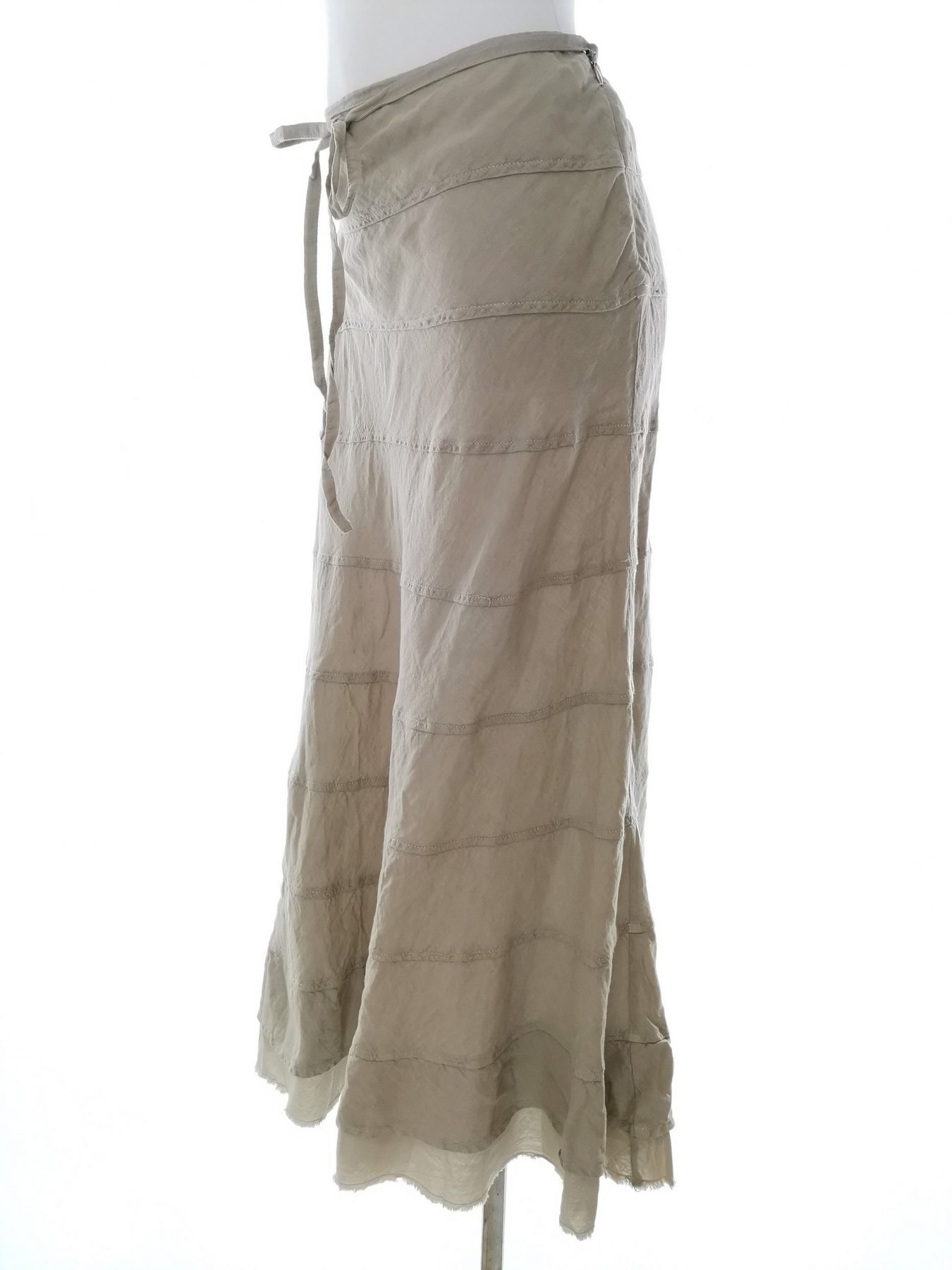 Marella Size 34 Color Beżowy Spódnica Maxi Długa Fabric Len 100%