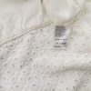 Fransa Size XL Color Biały Keyhole Crew Neck Sukienka Prosta Rękaw 3/4 Do Kolan Fabric Len