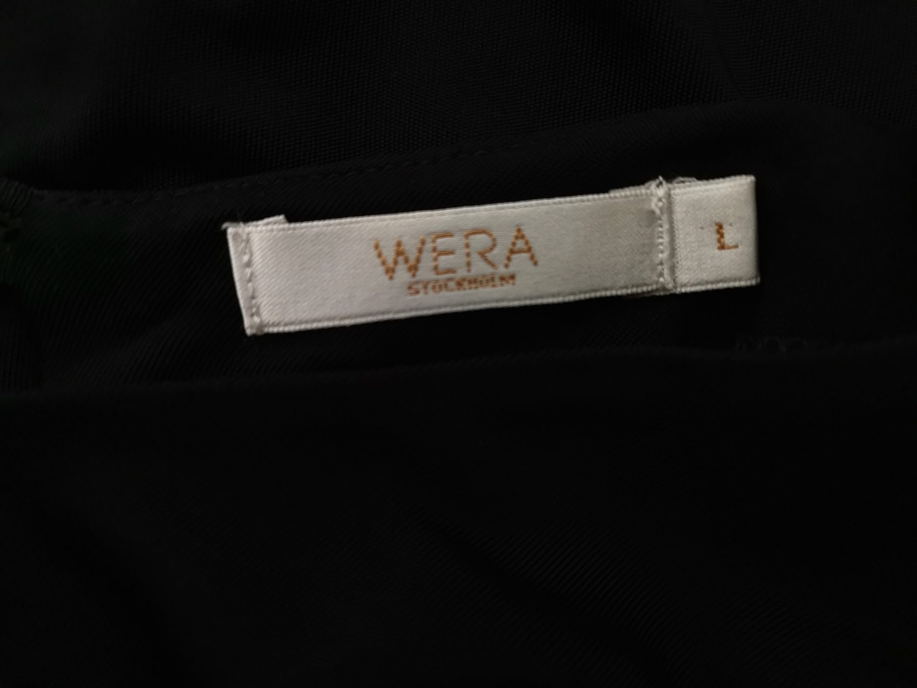 Wera stockholm Size L Color Czarny Okrągły dekolt Bluzka Krótki rękaw Fabric Rayon 100%