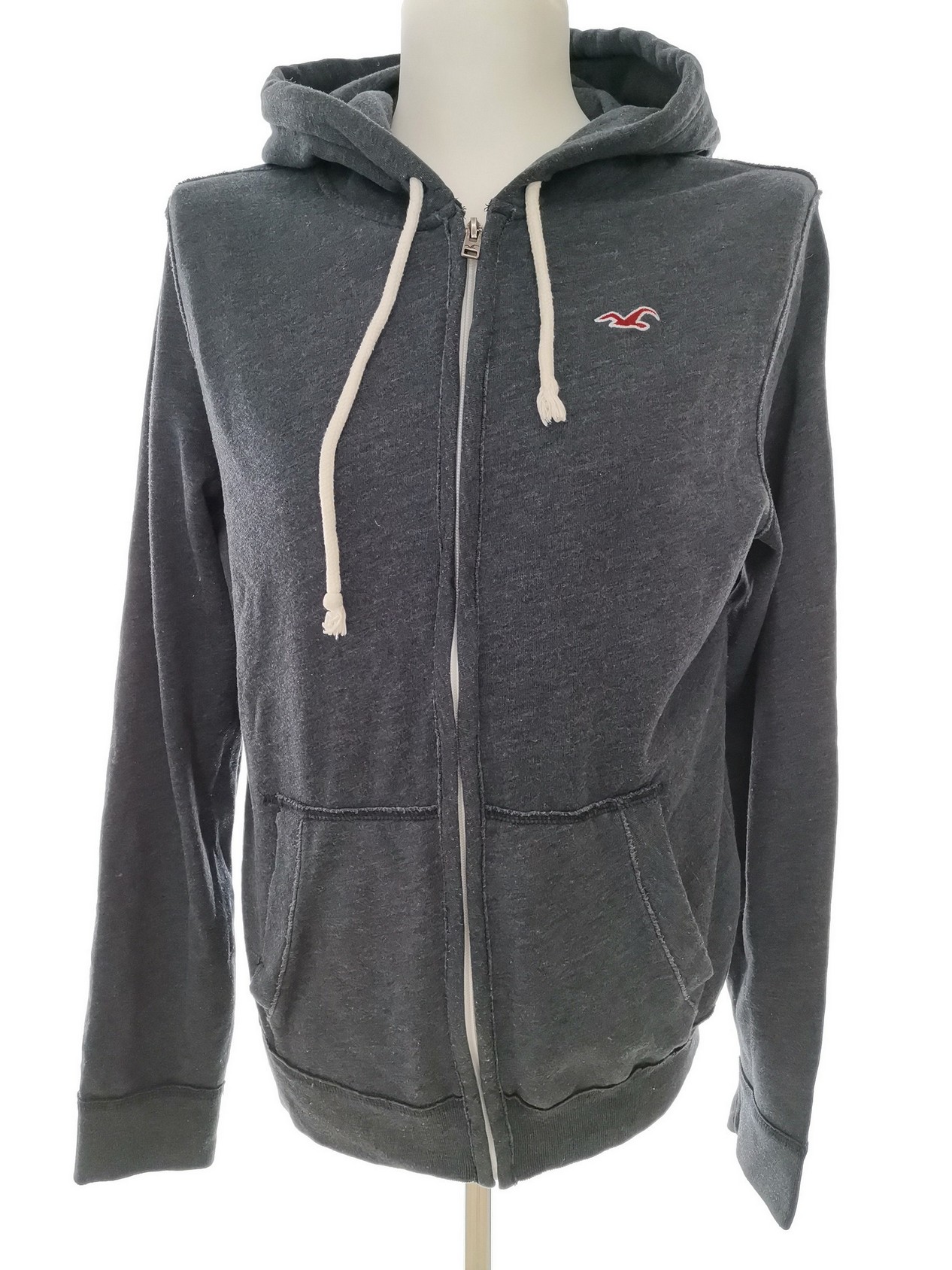 Hollister Size M Color Granatowy Męski Sweter Rozpinany Długi rękaw Fabric Bawełna