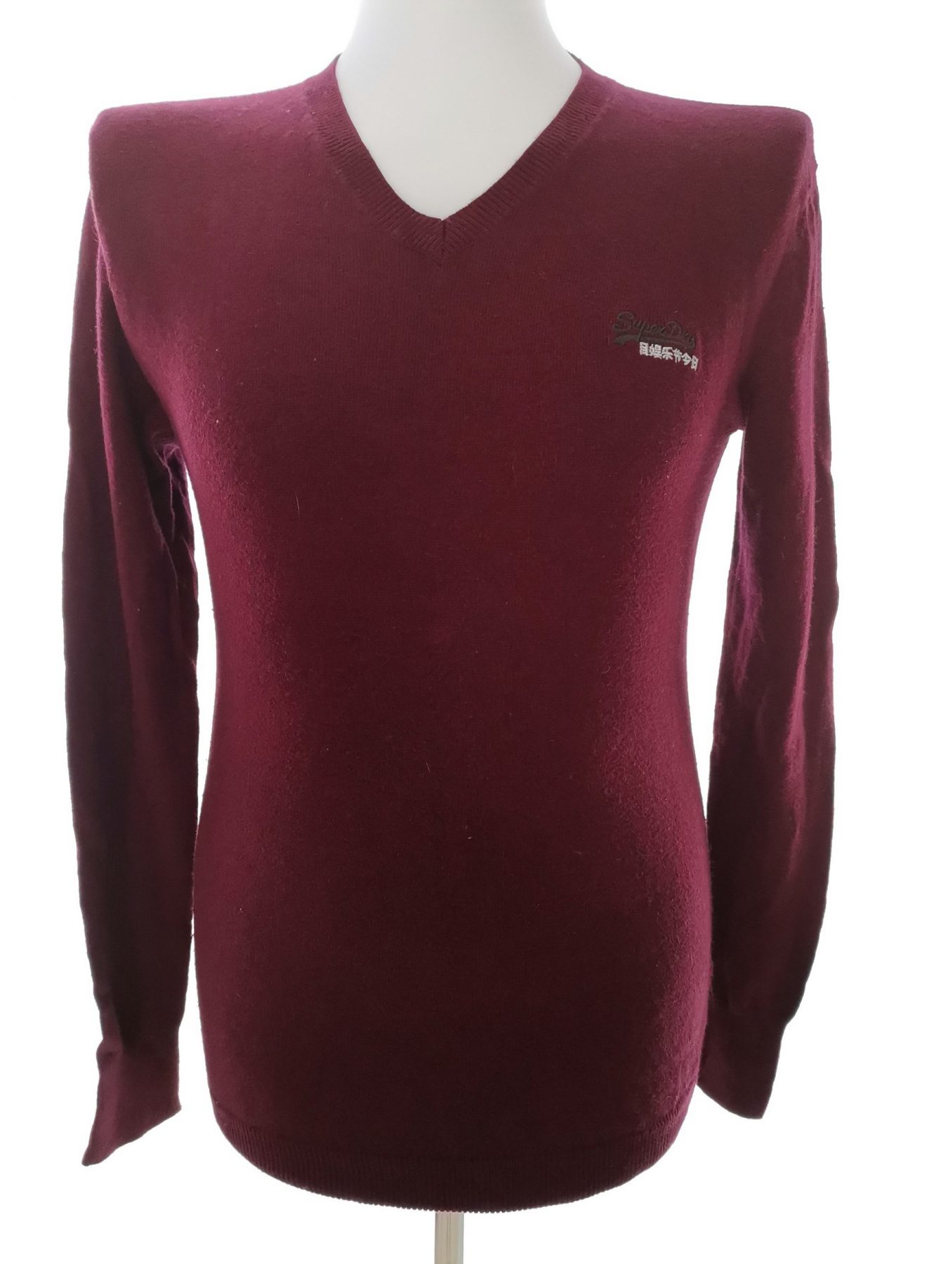 Superdry Size S Color Purpurowy Męski Sweter Długi rękaw Fabric Bawełna