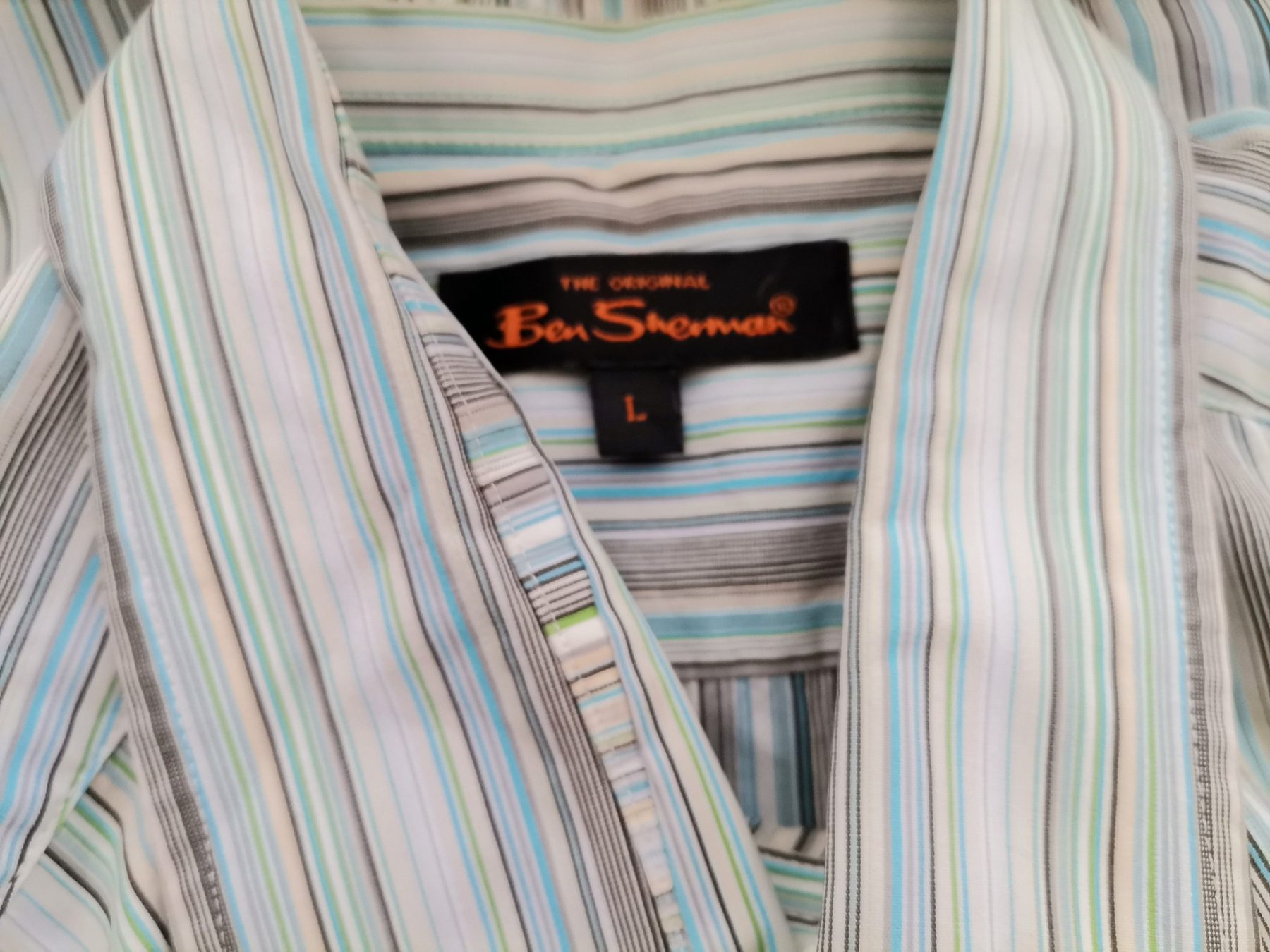 BEN SHERMAN Size L Color Kolorowa Pasy Długi rękaw Fabric Bawełna 100%