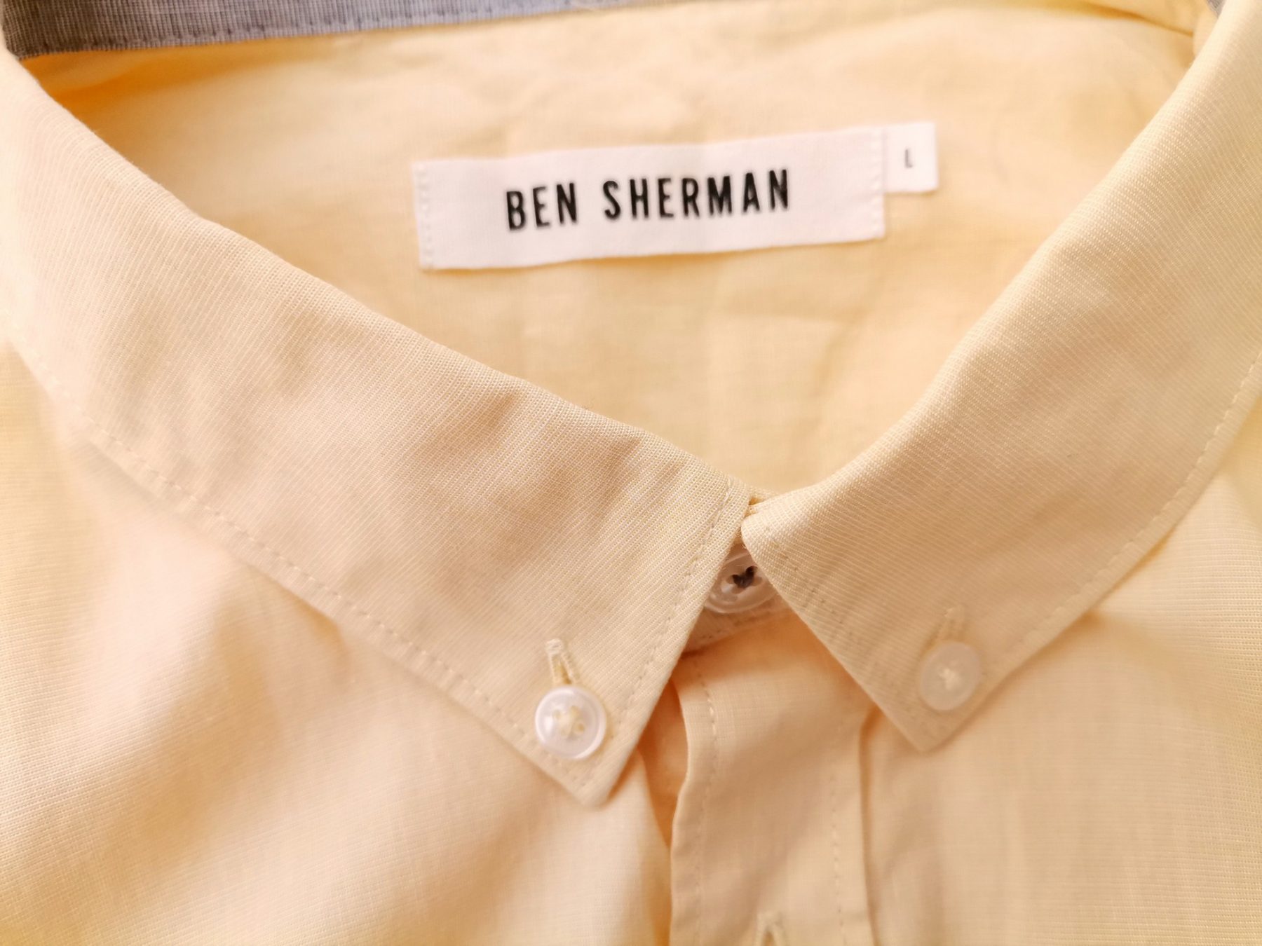 BEN SHERMAN Size L Color Żółty Długi rękaw Fabric Bawełna 100%