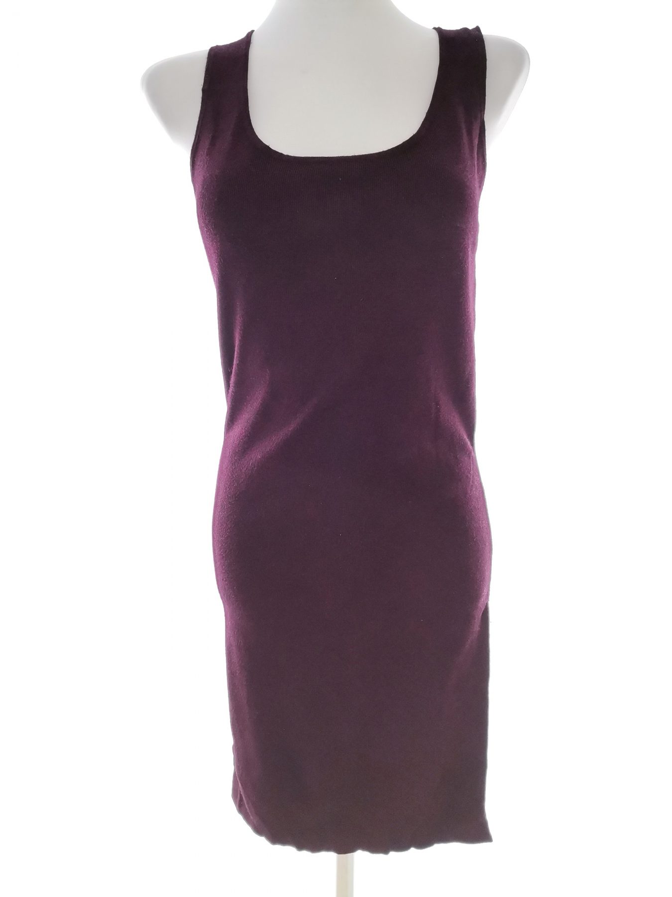 Phase eight Size 12 (40) Color Purpurowy Okrągły dekolt Sukienka Tank Top Bezrękawnik Do Kolan