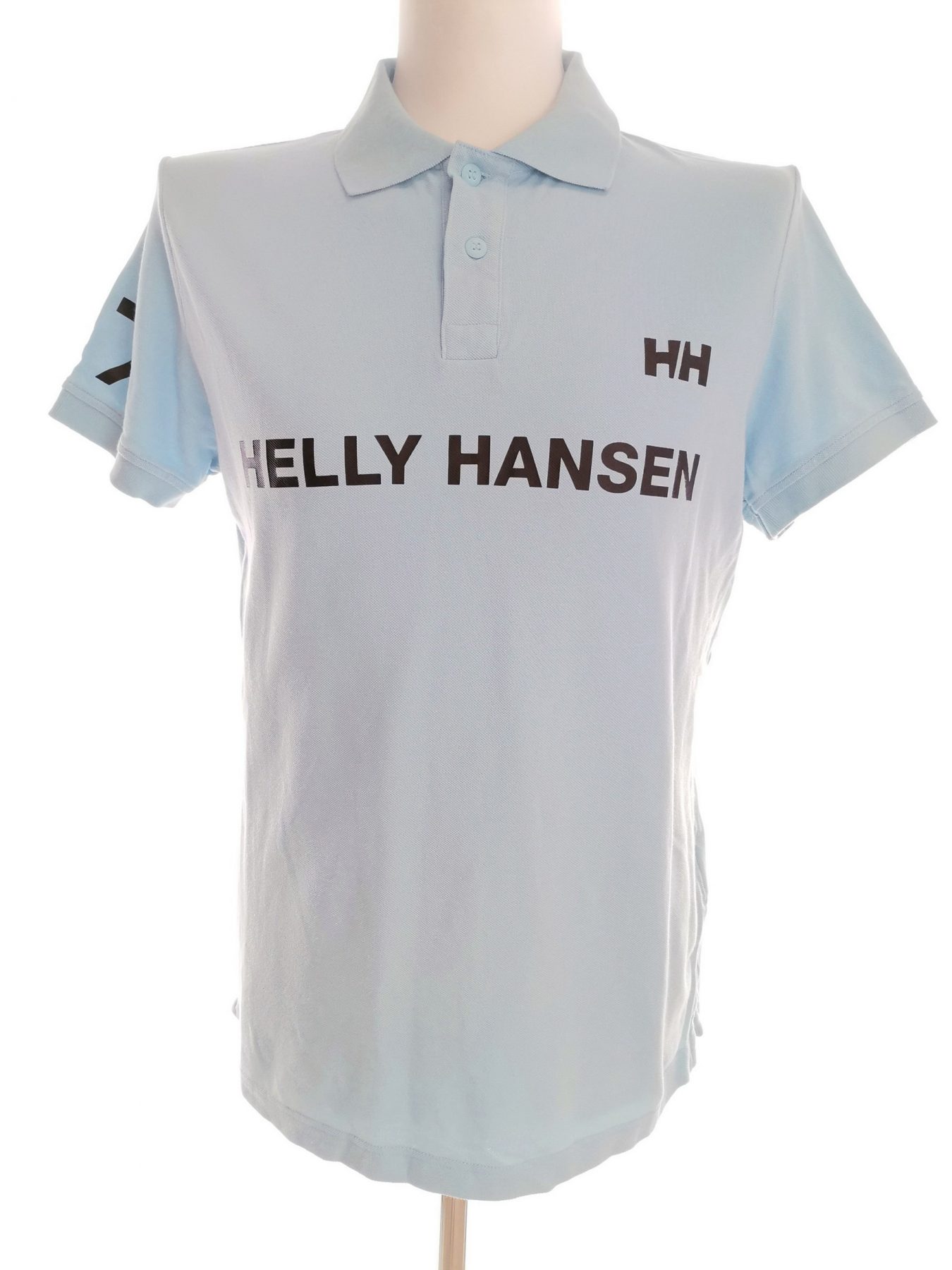 HELLY HANSEN Size L Color Turkusowy Kołnierz Męska Koszula Polo Krótki rękaw Fabric Bawełna 100%