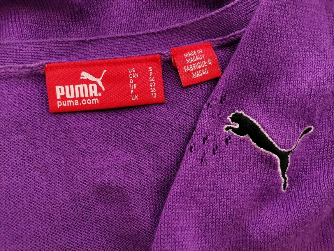 Puma Size 36 Color Fioletowy Kamizelka Bezrękawnik Fabric Bawełna