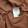 Ilse Jacobsen Size M Color Brązowy Keyhole Crew Neck Bluzka Długi rękaw Fabric Wiskoza