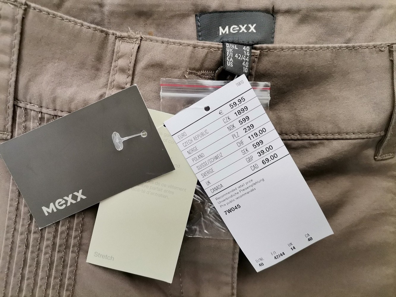 Mexx Size 40 Color Beżowy Spódnica Trapezowa Do Kolan Fabric Bawełna