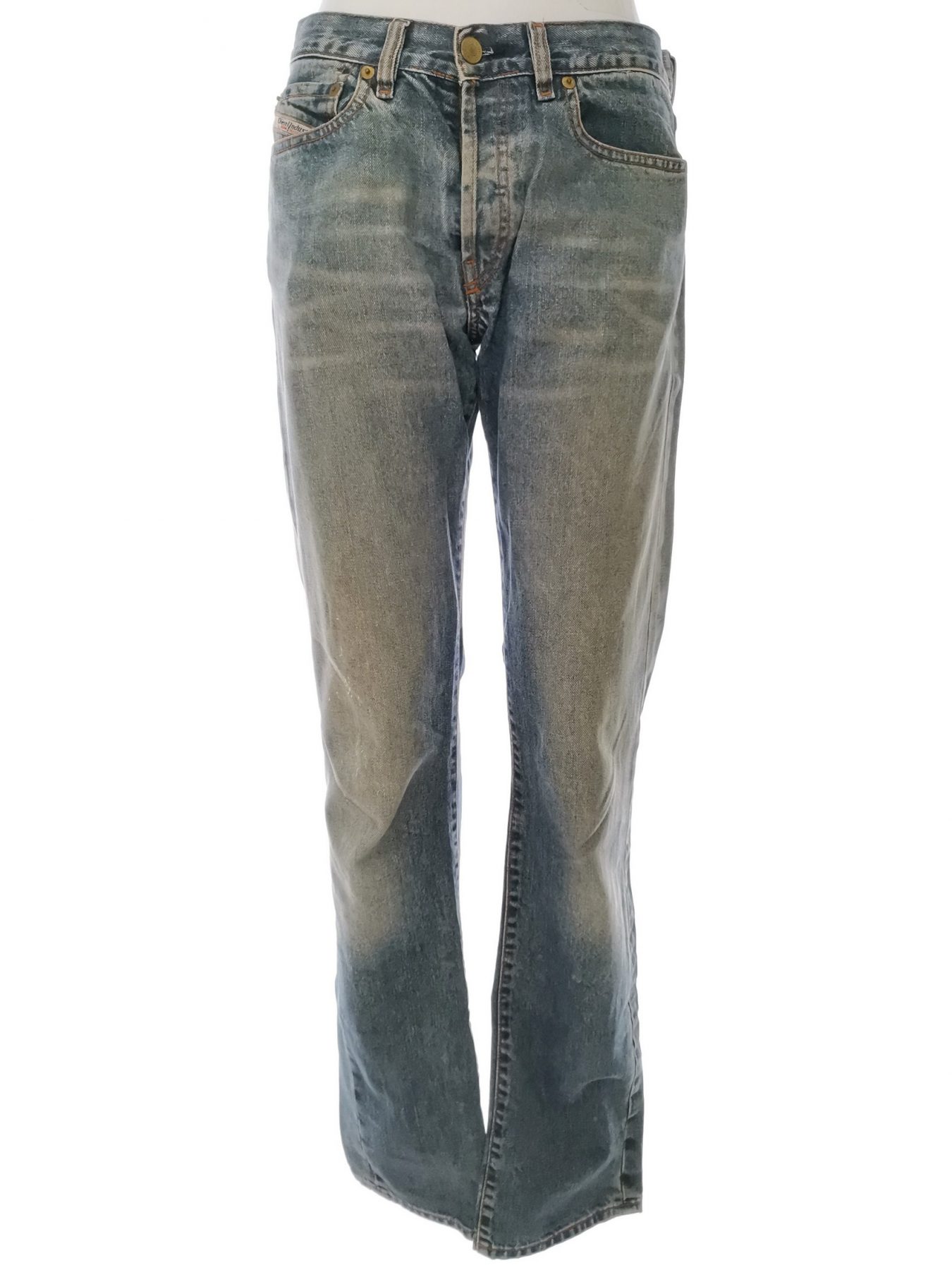 Diesel Size W28 L34 Color Niebieski Spodnie Jeansy Fabric Bawełna 100%