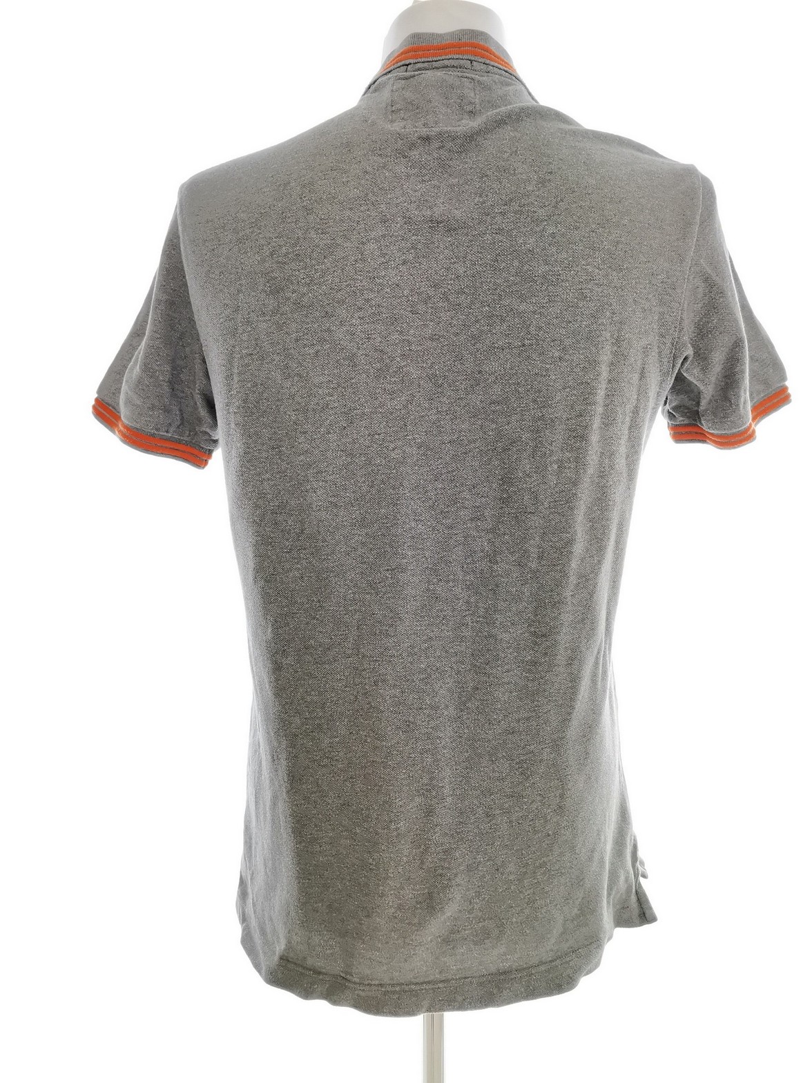 Superdry Size L Color Szary Kołnierz Męska Koszula Polo Krótki rękaw Fabric Bawełna 100%