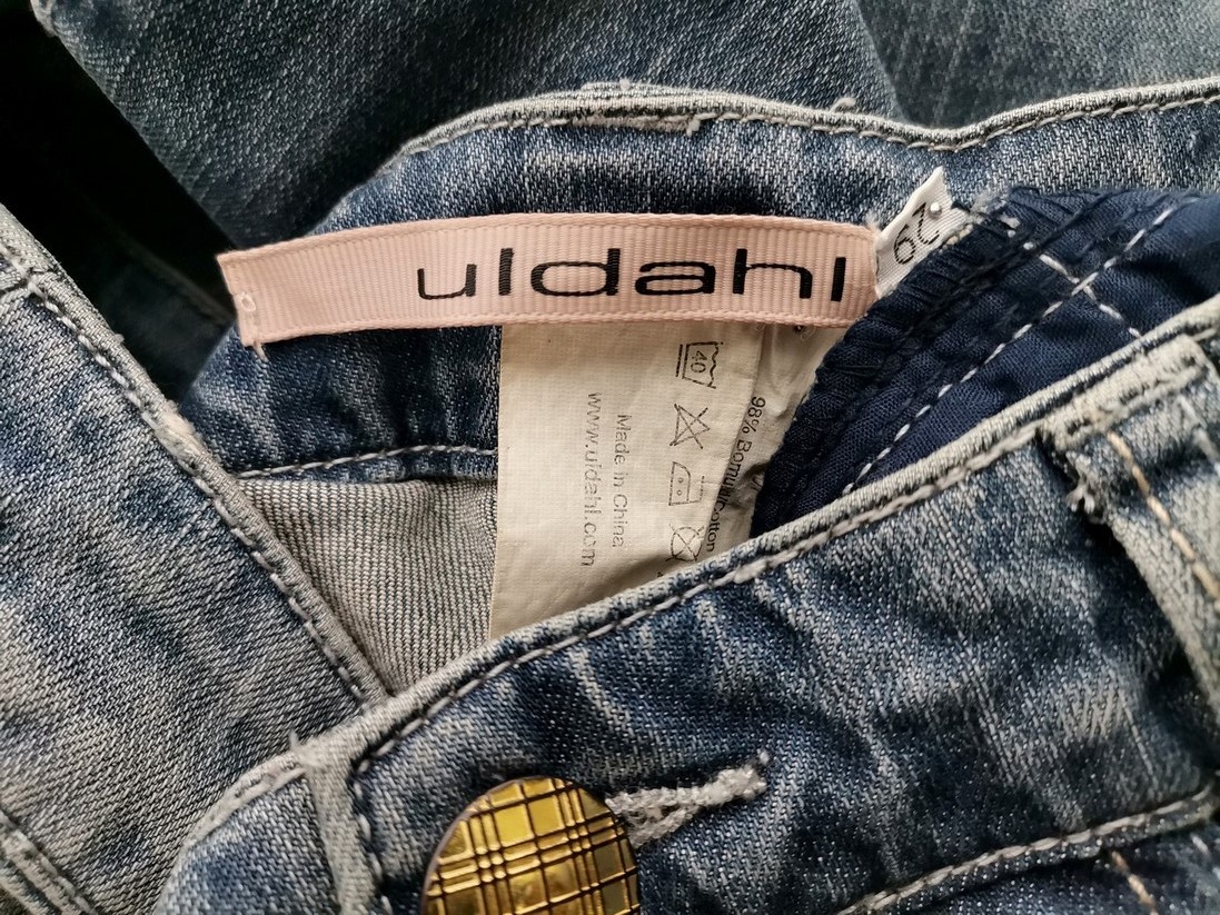 Uldahl Size 29 Color Niebieski Spodnie Jeansy Fabric Bawełna