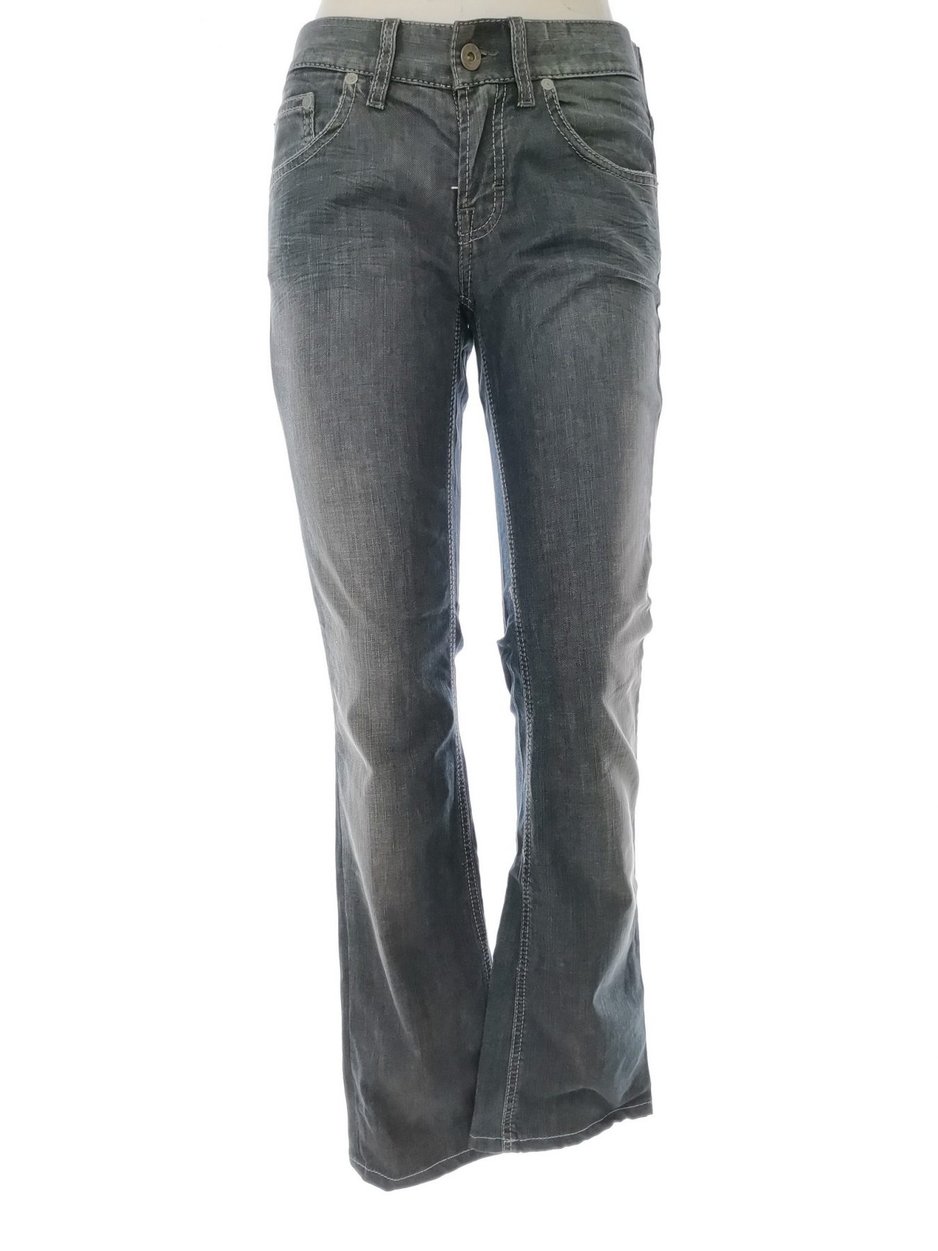 Hugo Boss Size W26 L32 Color Niebieski Spodnie Jeansy Fabric Bawełna