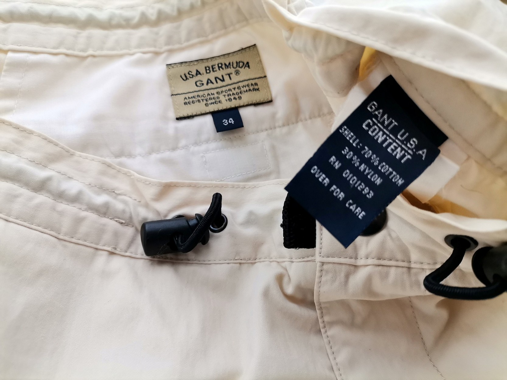 Gant Size 34 Color Kremowy Fabric Bawełna