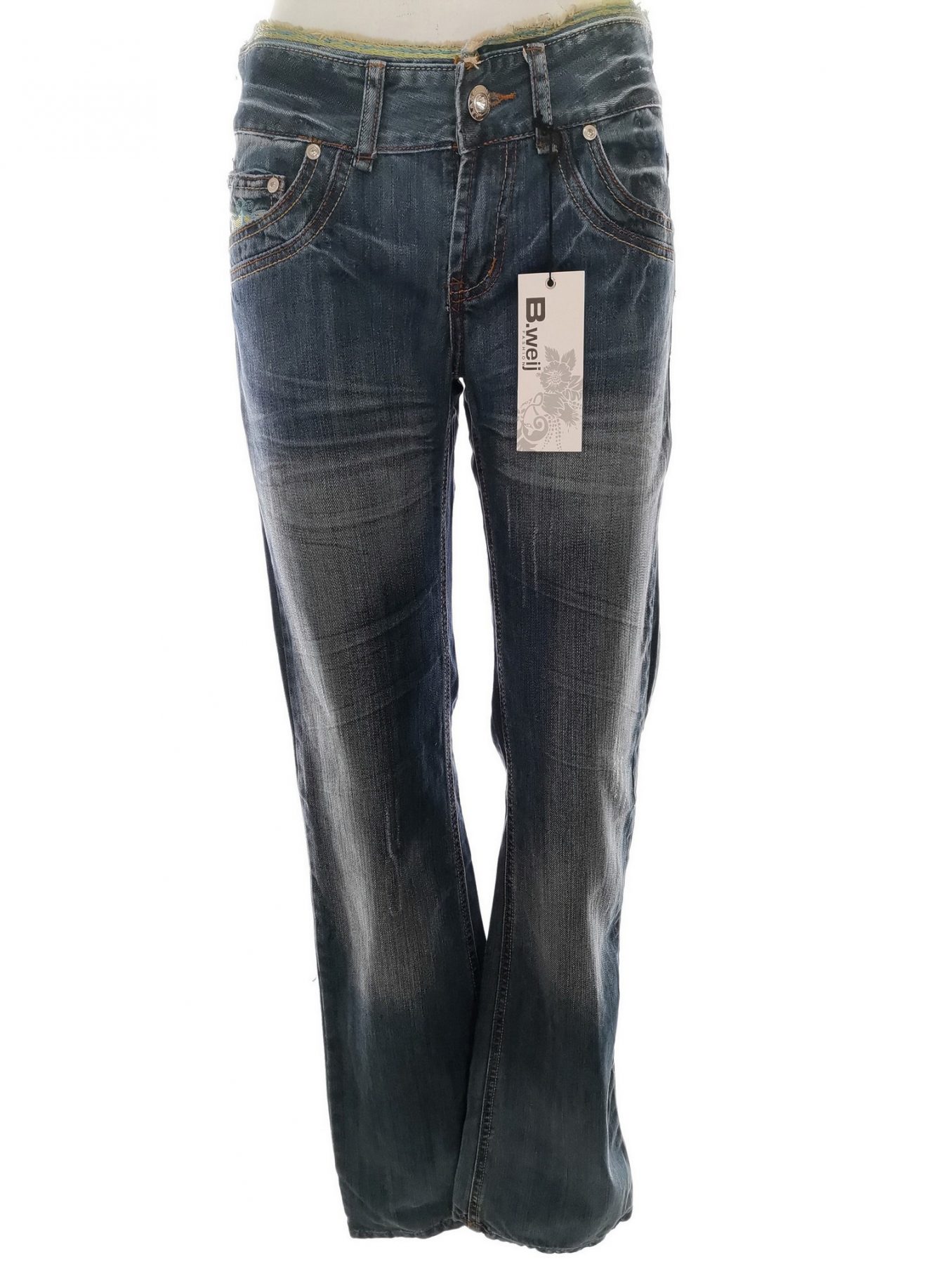 B.WEIJ Size 42 (38) Color Niebieski Spodnie Jeansy