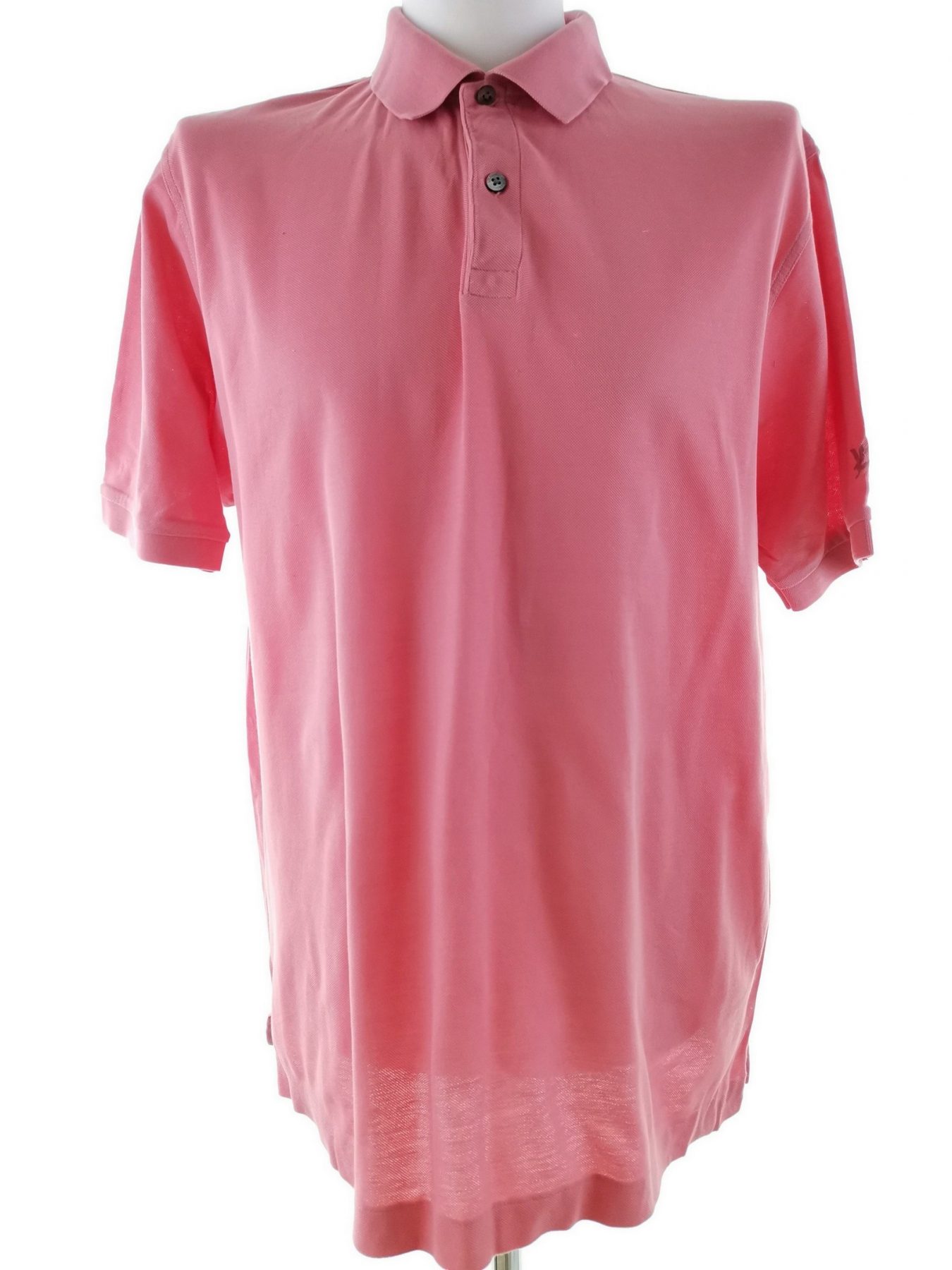 Lyle & Scott Size XL Color Różowy Kołnierz Męska Koszula Polo Krótki rękaw Fabric Bawełna 100%