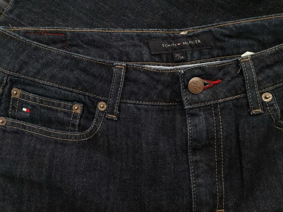 Tommy hilfiger Size W29 L34 Color Granatowy Spodnie Jeansy Fabric Bawełna