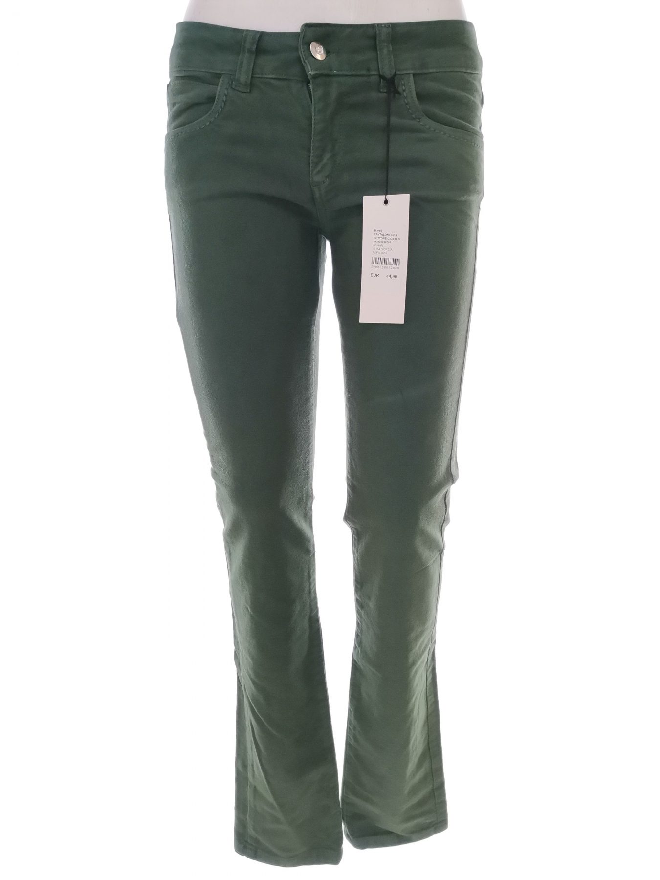 B.WEIJ Size 42 Color Zielony Spodnie Jeansy Fabric Bawełna