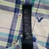 American Eagle Size L Color Granatowy Krata Kołnierz Męska Koszula Casual Długi rękaw Fabric Bawełna 100%