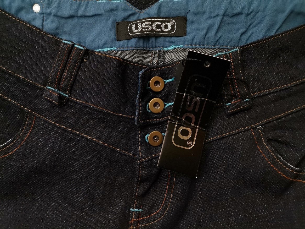 Usco Size 12 (40) Color Granatowy Spodnie Jeansy Fabric Bawełna