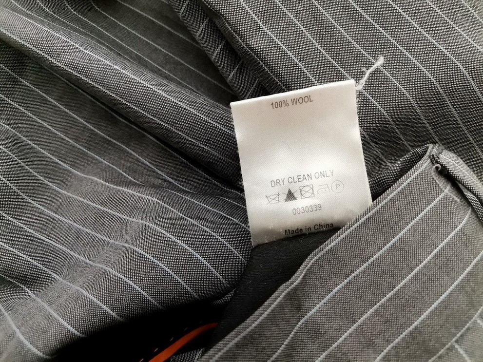 BEN SHERMAN Size 42 Color Szary Pasy Spodnie Eleganckie Fabric Wełna 100%